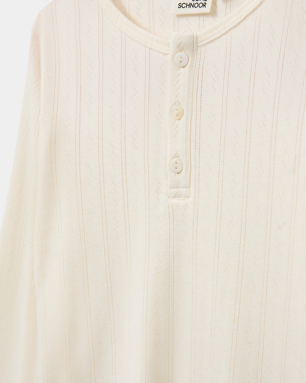 Sofie Schnoor YOUNG PetriciaSY Pointelle Longsleeve Tee T-shirt Long Sleeve 0109 Off White