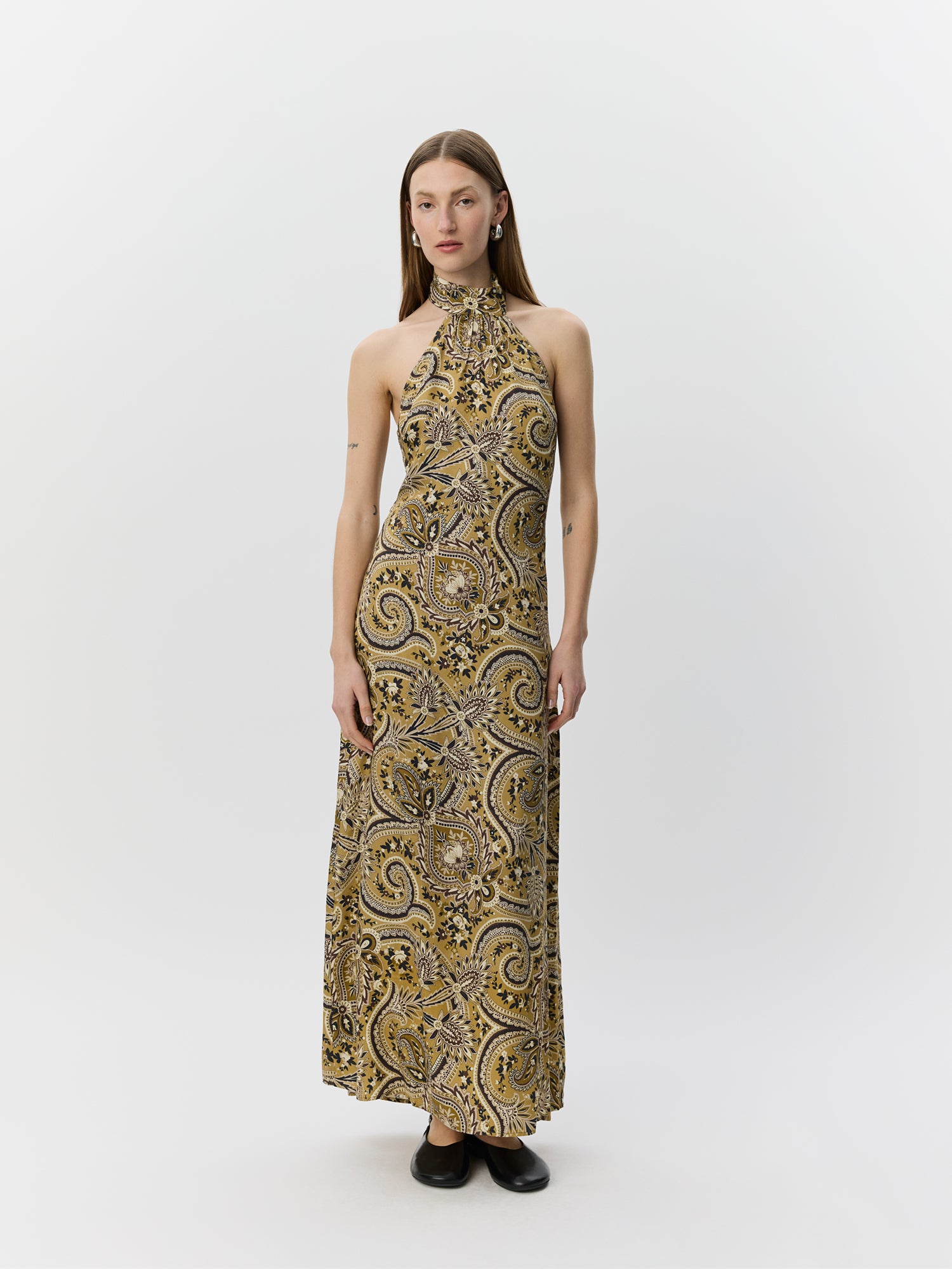 RAEDENSW PAISLEY PRINTED MAXI DRESS Kjole - 7163 Bronze Mix