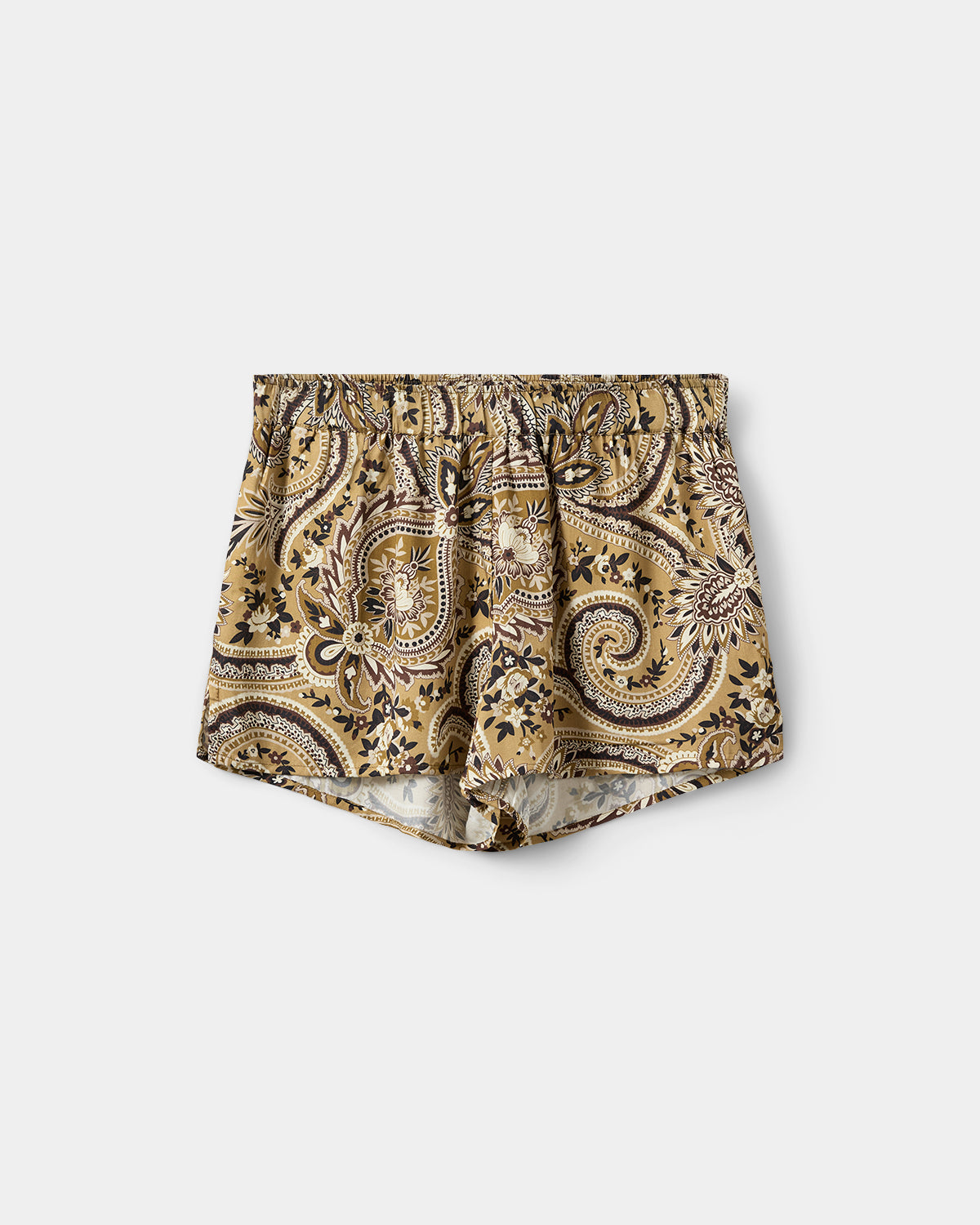 新品 seeall 24ss easy shortsエンブロイダリーレース総刺繍 REMISW PAISLEY PRINTED SHORTS Shorts - 7163 Bronze Mix Paisley
