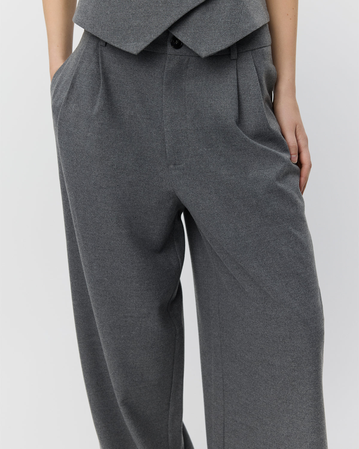 Sofie Schnoor WOMEN ROSALINDSW TROUSERS Trousers 8000 Grey Melange