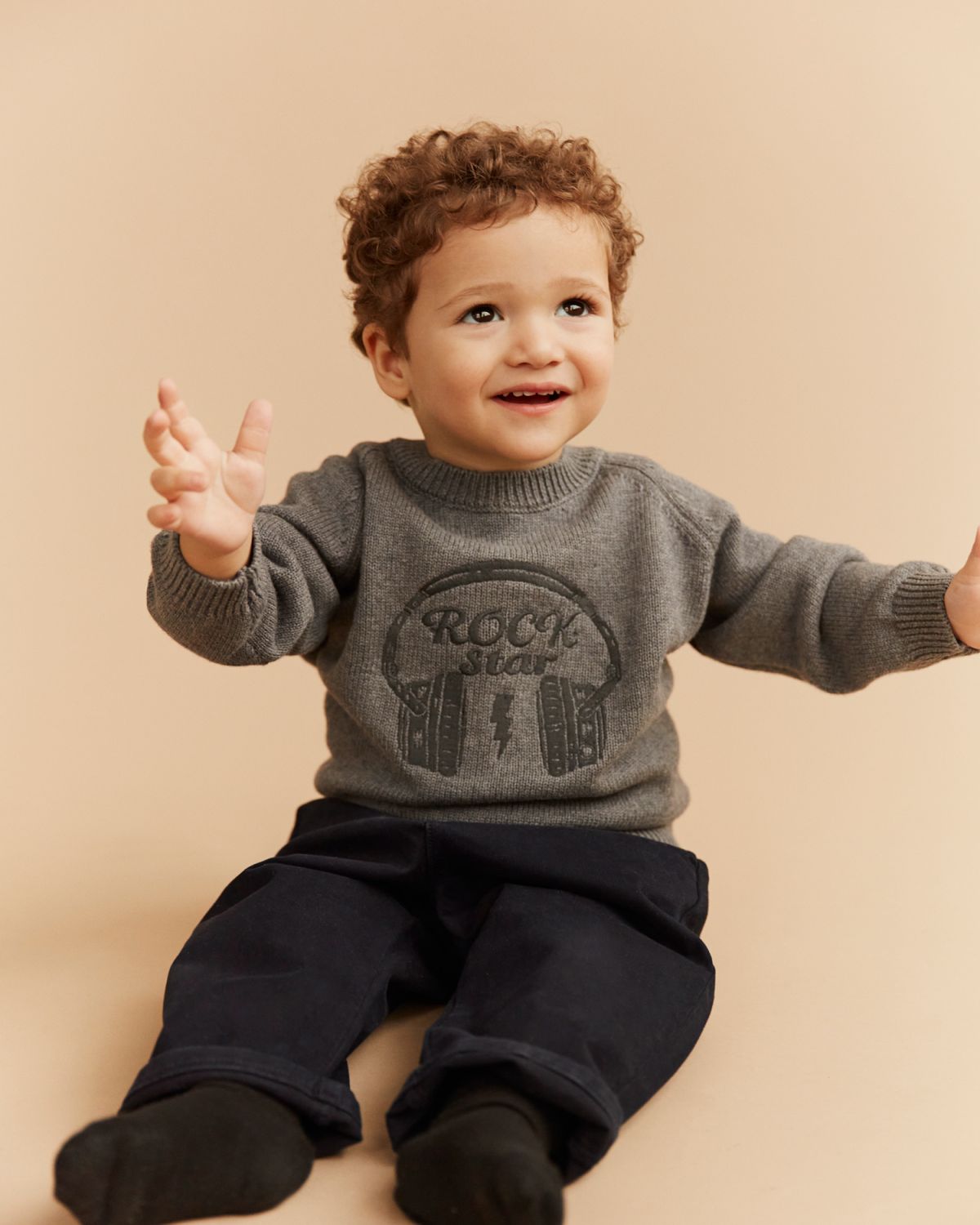 Sofie Schnoor BABY ROYSB KNIT Knit 8010 Grey melange