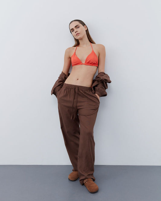 S242261-Trousers-Chocolate brown