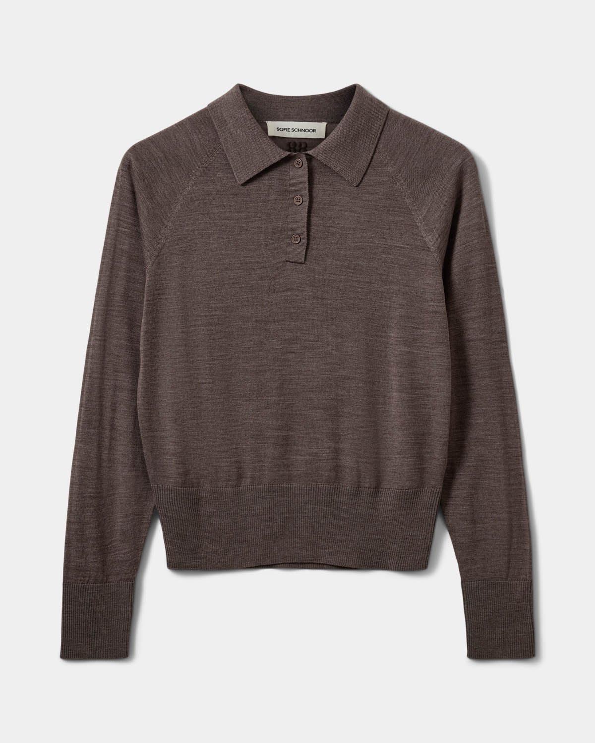 Sofie Schnoor WOMEN SELENESW KNIT POLO Strik 7071 Brown melange