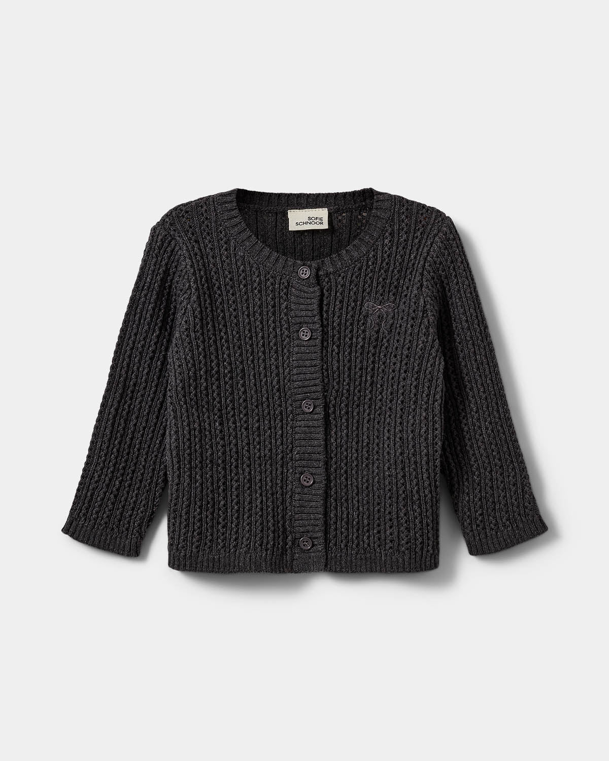 Sofie Schnoor KIDS SKYLARKB CARDIGAN Cardigan 8011 Dark grey melange