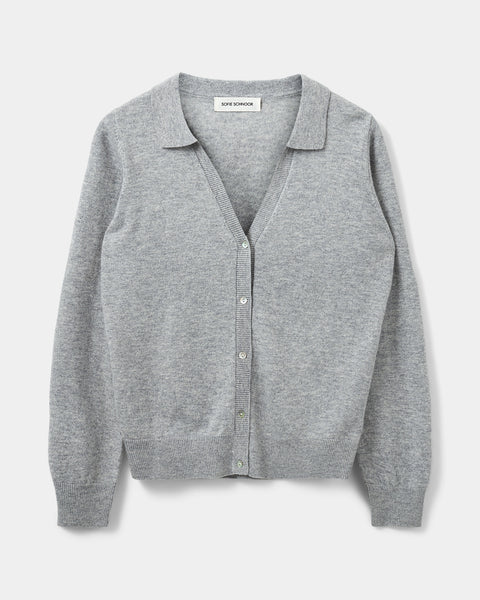 SKYLARSW CARDIGAN Cardigan - 8010 Grey melange | Sofie Schnoor