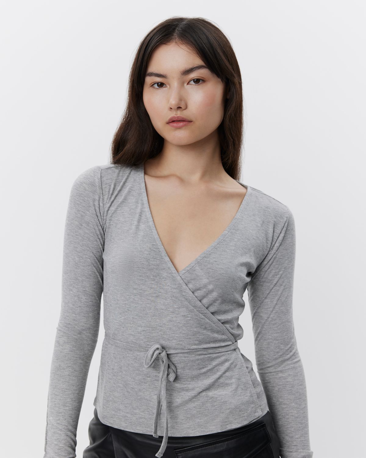 SNOS558-Blouse-Grey melange