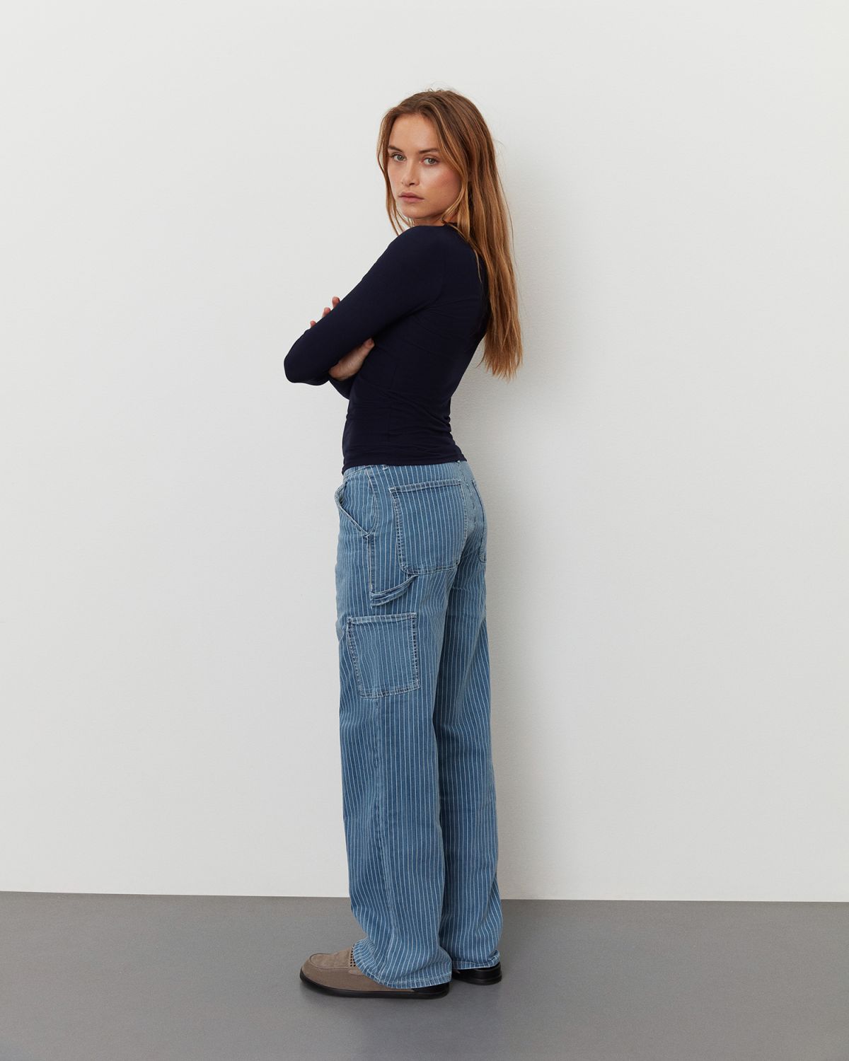 SNOS250-Trousers-Light Blue striped