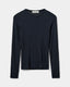 SNOS433-T-shirt long-sleeve-Navy Black striped