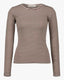SNOS433-T-shirt long-sleeve-Brown Striped