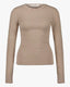 SNOS433-T-shirt long-sleeve-Beige Striped