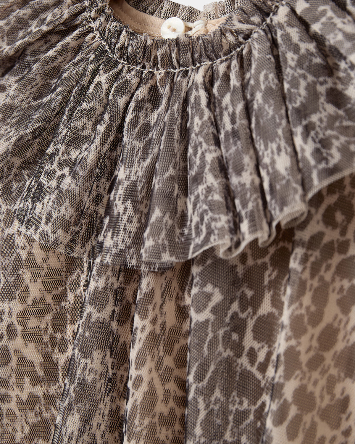 Sofie Schnoor KIDS SoniaKB Kjole Kjole 9140 AOP Leo Light Sand