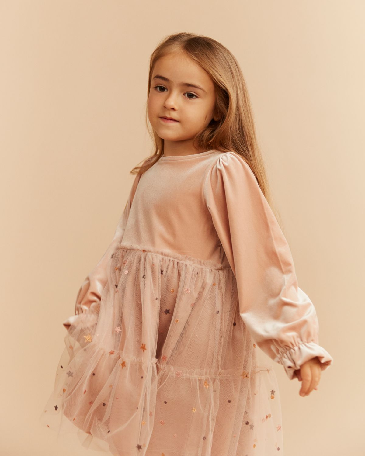 Sofie Schnoor KIDS TARASK DRESS Dress 4135 Leaf Light rose