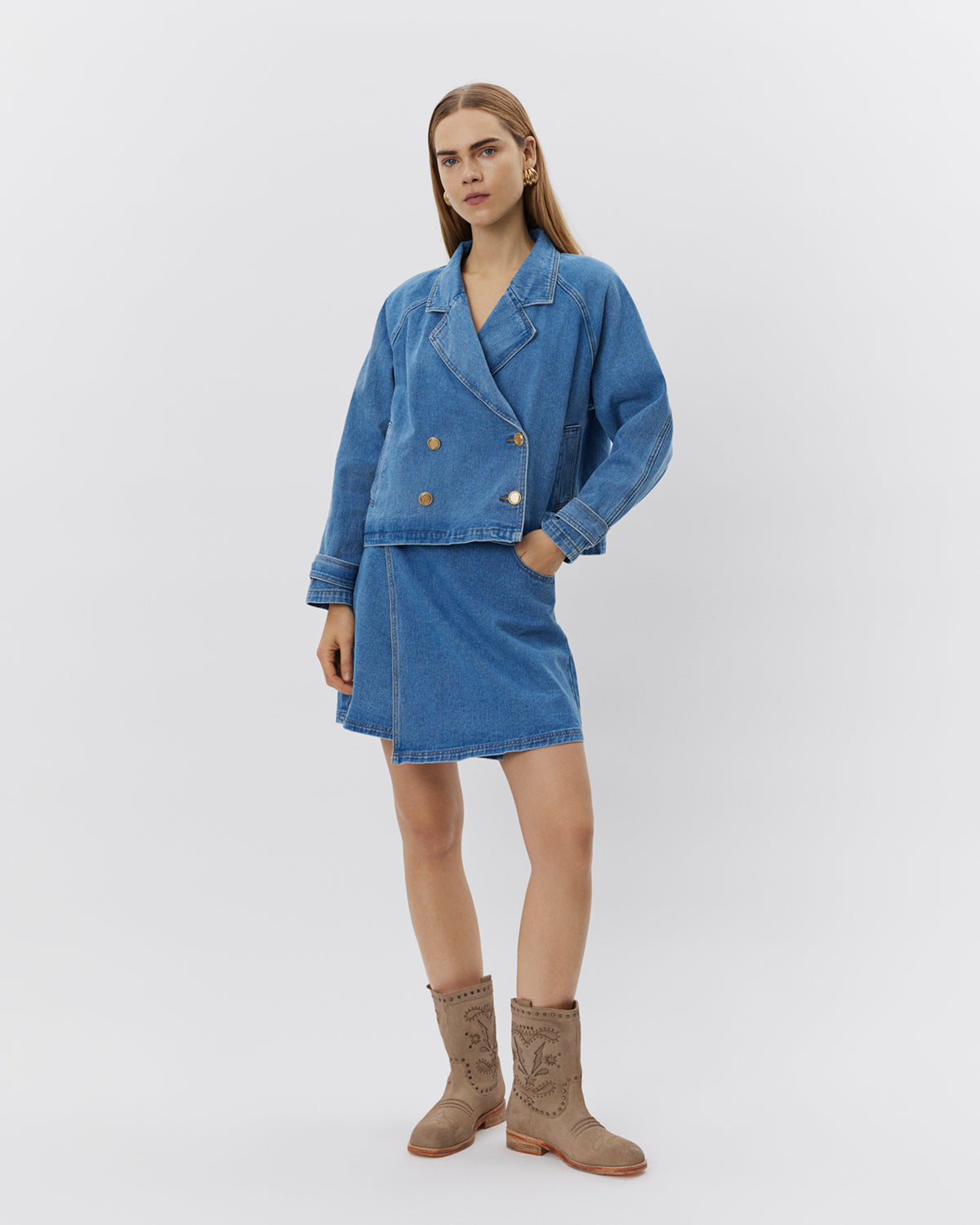 THINASW SKIRT Nederdel - 5002 Denim blue | Sofie Schnoor