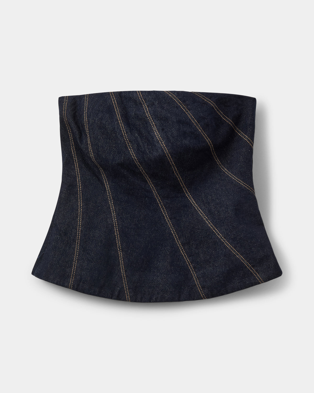 TILLESW RAW DENIM CORSET TOP Top - 5090 Dark denim blue | Sofie