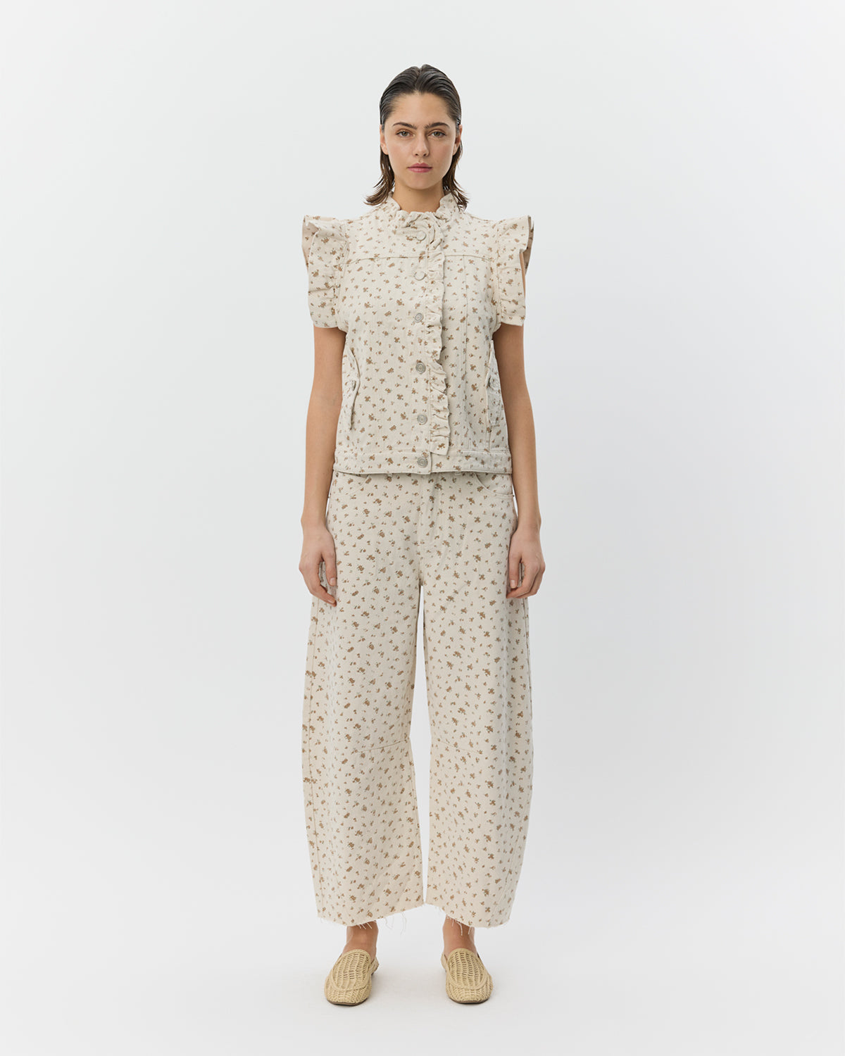 Sofie Schnoor WOMEN TOMARSW CROPPED BARREL JEANS Jeans 5033 Rose Flower