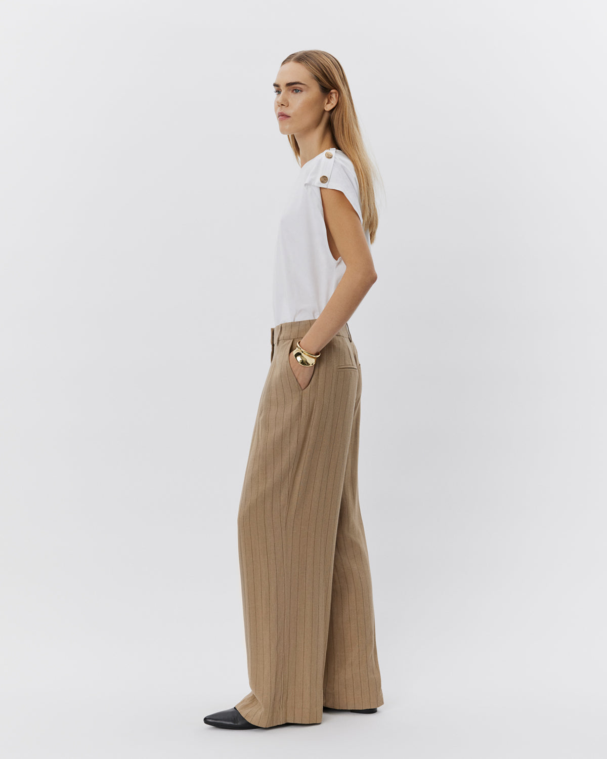 Sofie Schnoor WOMEN VIVASW TROUSERS Trousers 7118 Light Brown Striped