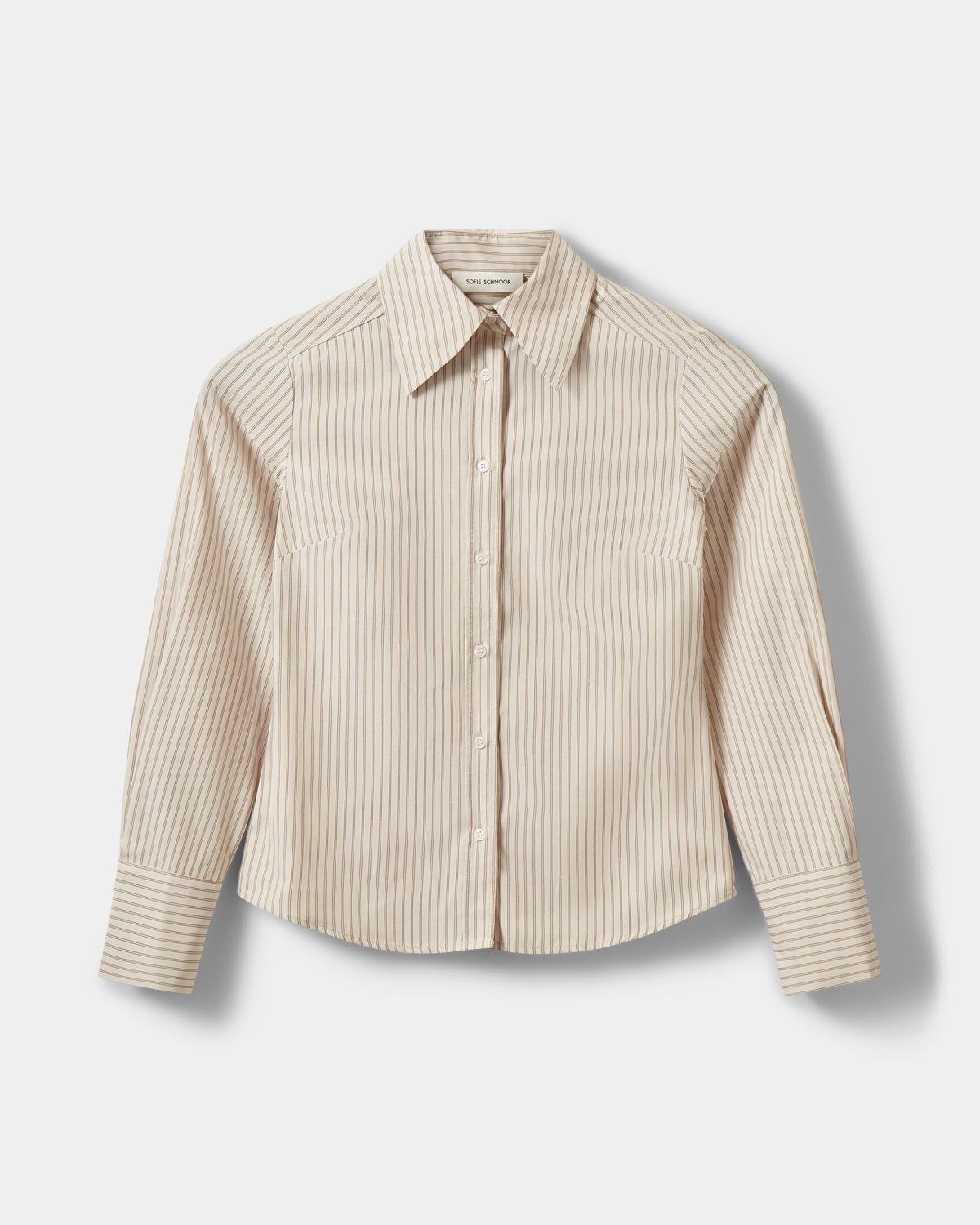 Sofie Schnoor WOMEN WILDASW TÆTSIDDENDE SKJORTE Skjorte 7118 Light Brown Striped