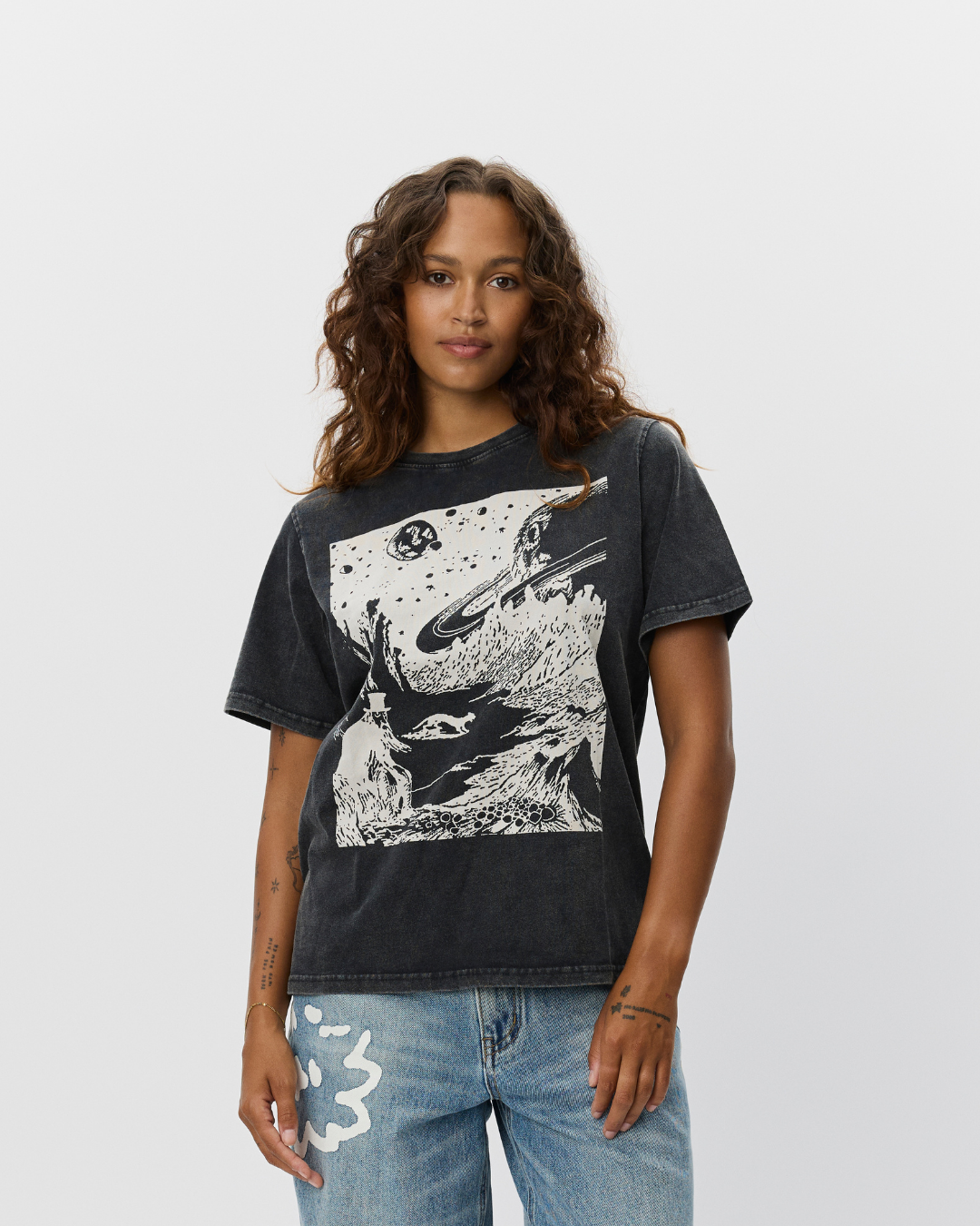 Sofie Schnoor WOMEN ZENASW MOOMIN T-SHIRT T-shirt 1015 Washed black