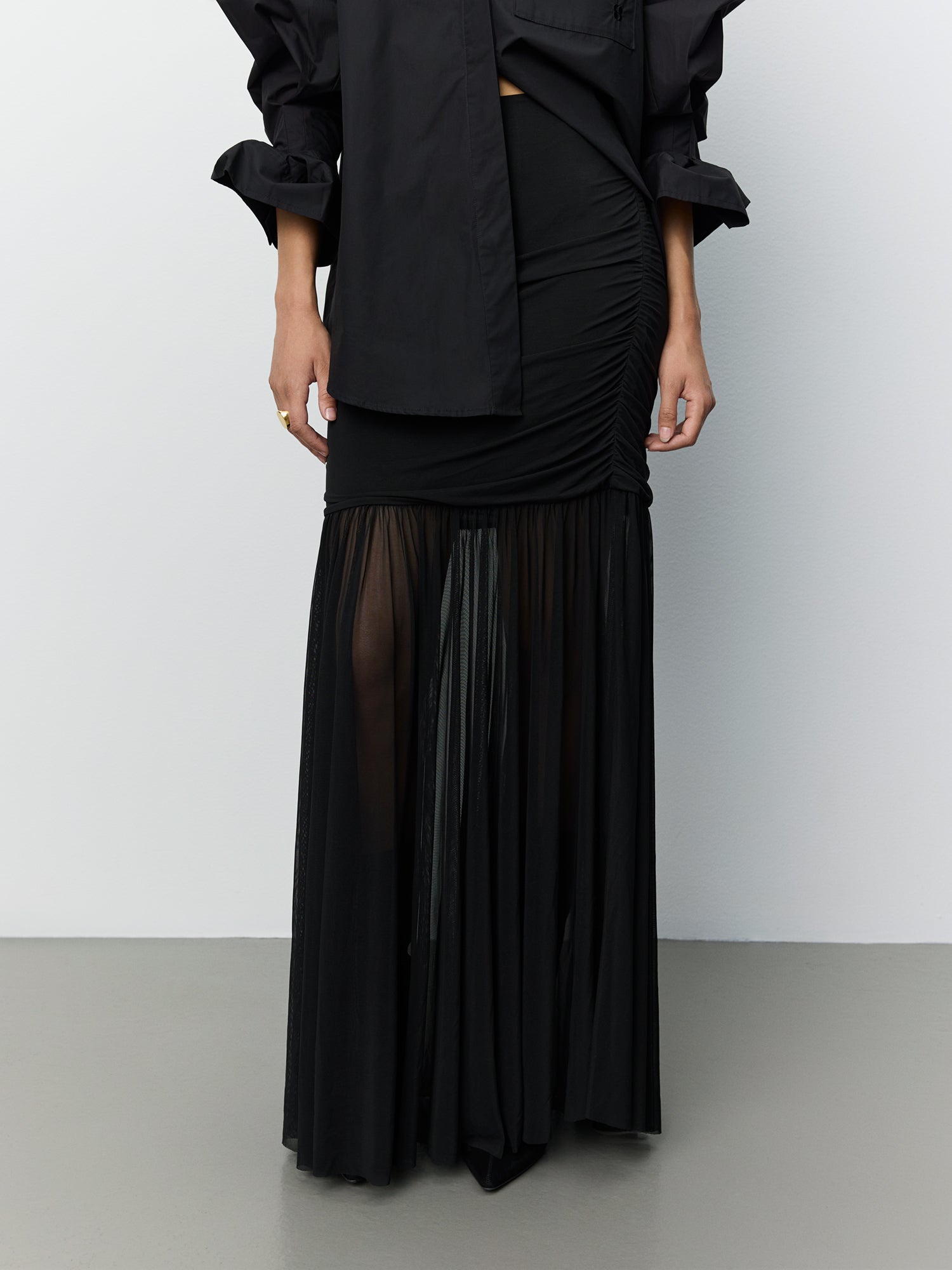 Sofie Schnoor WOMEN ZISSASW MESH NEDERDEL Nederdel 1000 Black